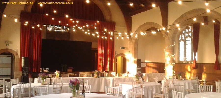 wedding festoon lighting hire